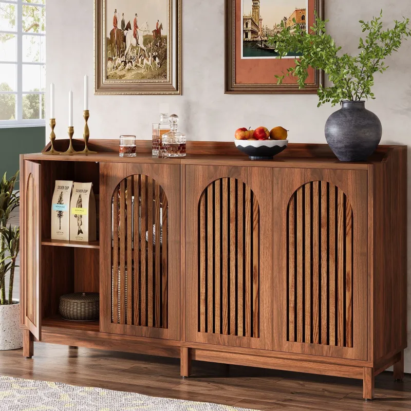 Tribesigns Sideboards & Buffets|Sideboards & Buffets*57" Sideboard Buffet, Farmhouse Storage Cabinet with Adjustable Shelf