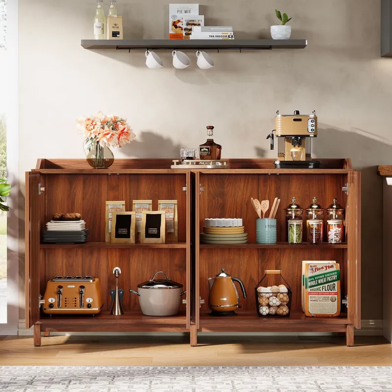 Tribesigns Sideboards & Buffets|Sideboards & Buffets*57" Sideboard Buffet, Farmhouse Storage Cabinet with Adjustable Shelf