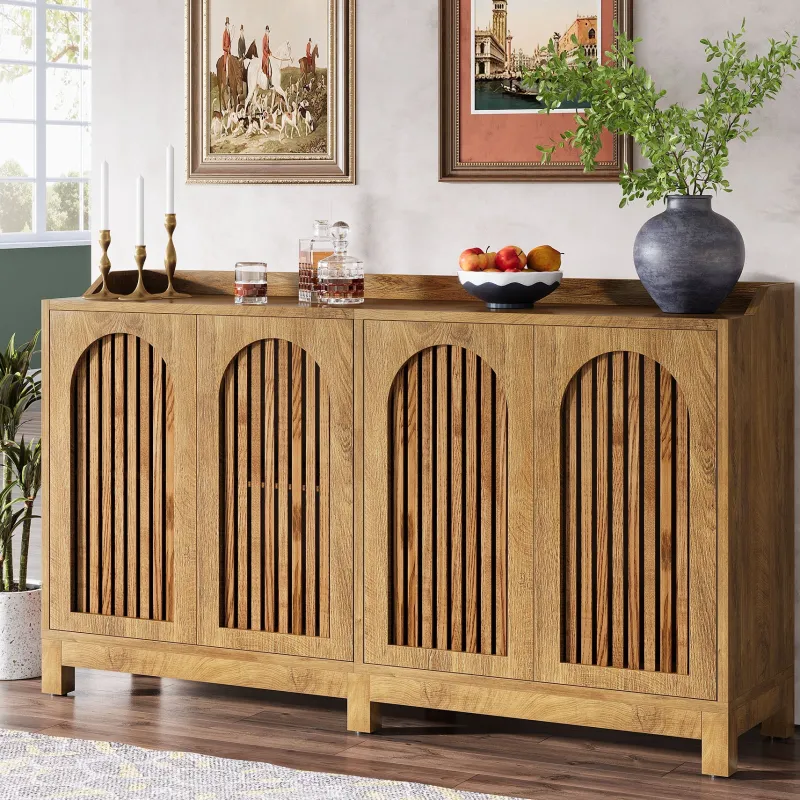 Tribesigns Sideboards & Buffets|Sideboards & Buffets*57" Sideboard Buffet, Farmhouse Storage Cabinet with Adjustable Shelf