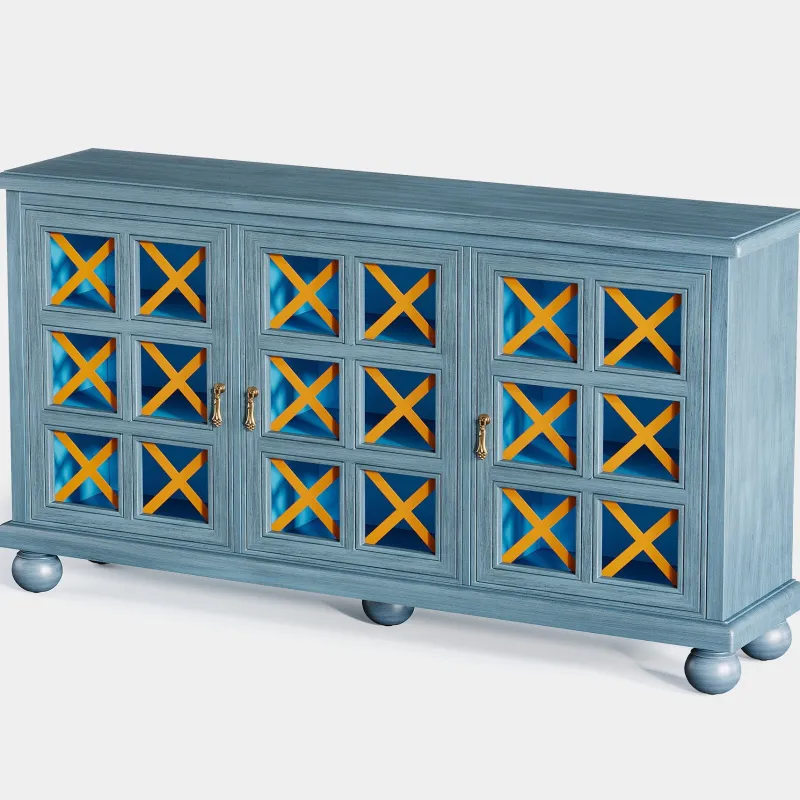 Tribesigns Sideboards & Buffets|Sideboards & Buffets*55" Sideboard Buffet, Farmhouse 3 - Doors Buffet Cabinet Credenza