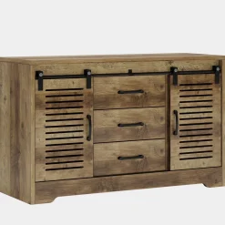 Tribesigns Sideboards & Buffets|Sideboards & Buffets*47" Sideboard Buffet, Farmhouse Buffet Cabinet With Sliding Doors & Adjustable Shelves