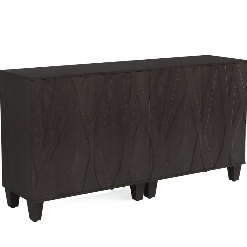 Tribesigns Sideboards & Buffets|Sideboards & Buffets*55" Sideboard Buffet Storage Credenza Cabinet with Solid Wood Legs