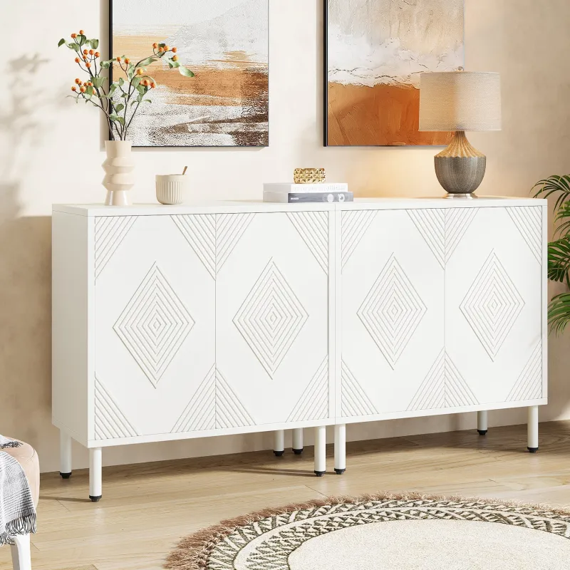 Tribesigns Sideboards & Buffets|Sideboards & Buffets*57" Sideboard Buffet, Storage Buffet Cabinet with Adjustable Shelves