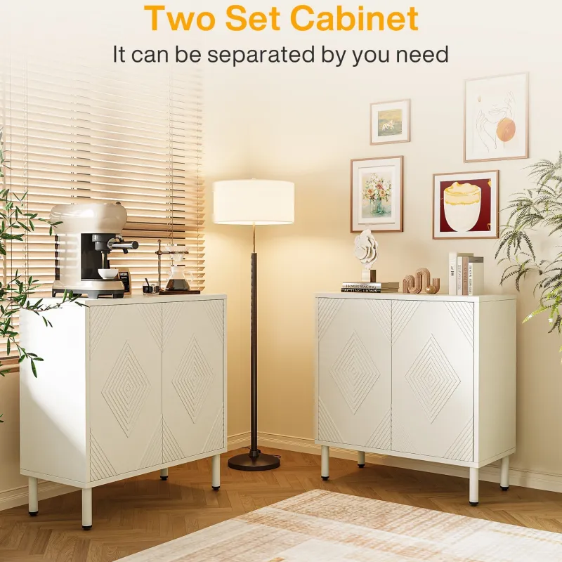 Tribesigns Sideboards & Buffets|Sideboards & Buffets*57" Sideboard Buffet, Storage Buffet Cabinet with Adjustable Shelves