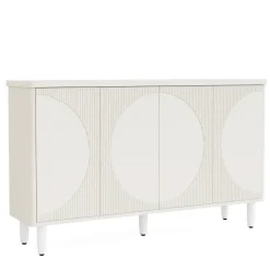 Tribesigns Sideboards & Buffets|Sideboards & Buffets*59.4" Sideboard Buffet, White Credenza Storage Cabinet with Doors