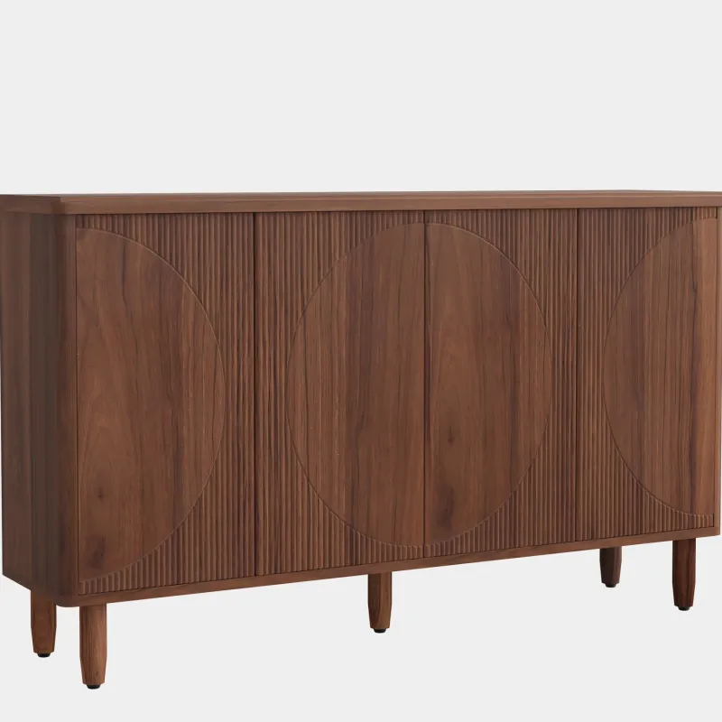 Tribesigns Sideboards & Buffets|Sideboards & Buffets*59.4" Sideboard Buffet, White Credenza Storage Cabinet with Doors