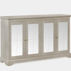 Tribesigns Sideboards & Buffets|Sideboards & Buffets*55" Sideboard Buffet, Wood Mirrored Buffet Cabinet with Adjustable Shelves