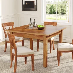 Tribesigns Dining Tables*39.4'' Square Dining Table Kitchen Table with Solid Wood Legs for 4