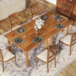 Tribesigns Dining Tables*39.4'' Square Dining Table Kitchen Table with Solid Wood Legs for 4