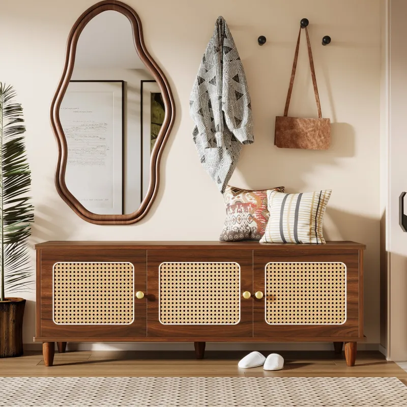 Tribesigns Benches*55" Storage Bench, 2 - Tier Shoe Bench with Lift Top Storage
