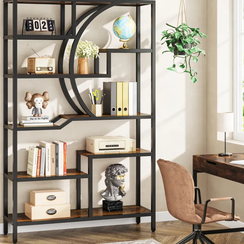 Tribesigns Bookcases & Bookshelves|Bookcases & Bookshelves*69" Tall Bookshelf, Freestanding Etagere Bookcase Open Display Shelf