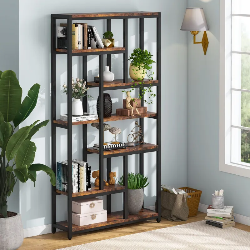 Tribesigns Bookcases & Bookshelves|Bookcases & Bookshelves*79" Tall Bookshelf, 7-Tier Bookcase Open Display Shelves