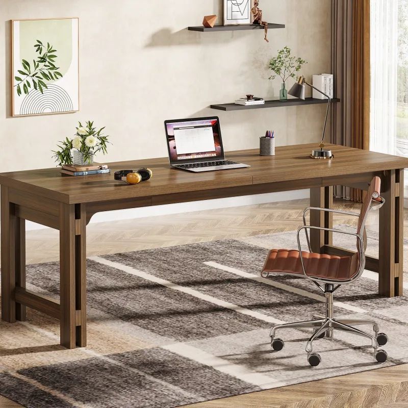 Tribesigns Desks*79" Two - person Desk, Extra Long Office Computer Desk Workstations
