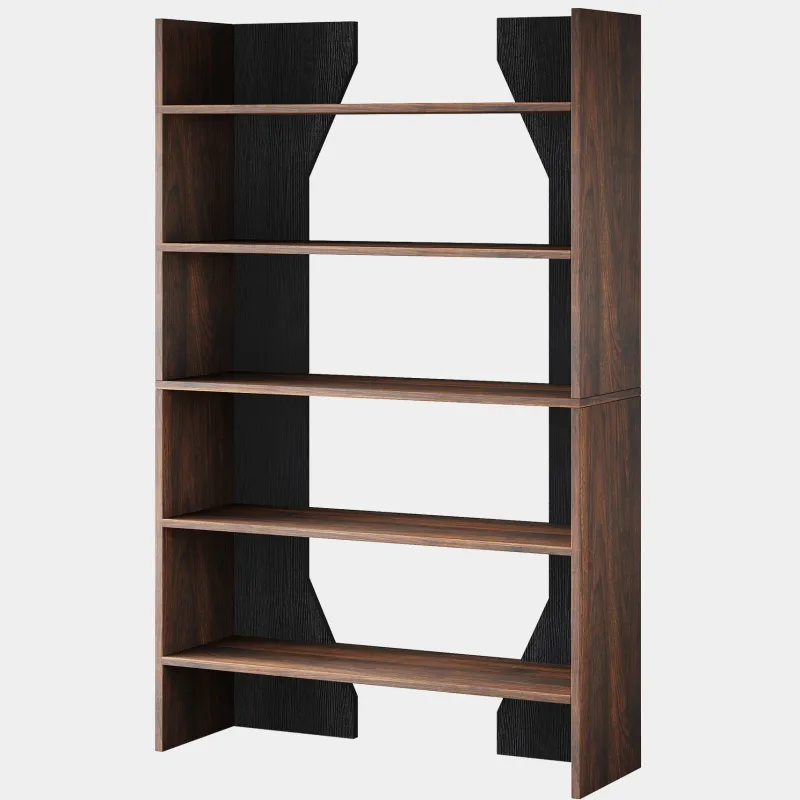 Tribesigns Bookcases & Bookshelves|Bookcases & Bookshelves*67" Wood Bookshelf, 5 - Tier Bookcase Etagere Display Rack with Open Storage Shelves