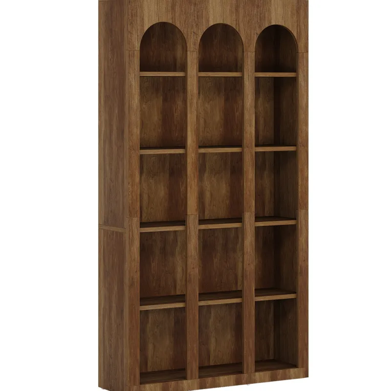 Tribesigns Bookcases & Bookshelves|Bookcases & Bookshelves*70.8" Wood Bookshelf, 5 - Tier Rustic Bookcase Display Storage Shelving Unit