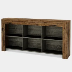 Tribesigns Bookcases & Bookshelves|Bookcases & Bookshelves*63" Wood Bookshelf, Horizontal Bookcase Storage Display Shelf