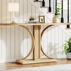 Tribesigns Console Tables|Console Tables*55.12" Wood Console Table, Traditional Sofa Table Entryway Table