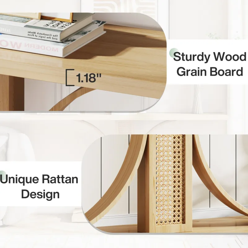 Tribesigns Console Tables|Console Tables*55.12" Wood Console Table, Traditional Sofa Table Entryway Table