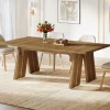 Tribesigns Dining Tables*71" Wood Dining Table, Farmhouse Kitchen Table for 6 People