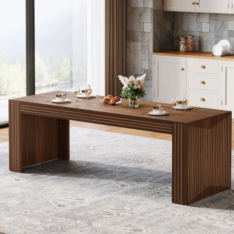 Tribesigns Dining Tables*78.7" Wood Dining Table, Farmhouse Kitchen Dinner Table for 6 - 8