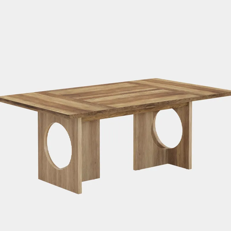 Tribesigns Dining Tables*63" Wood Dining Table, Farmhouse Kitchen Table for 4 - 6 People