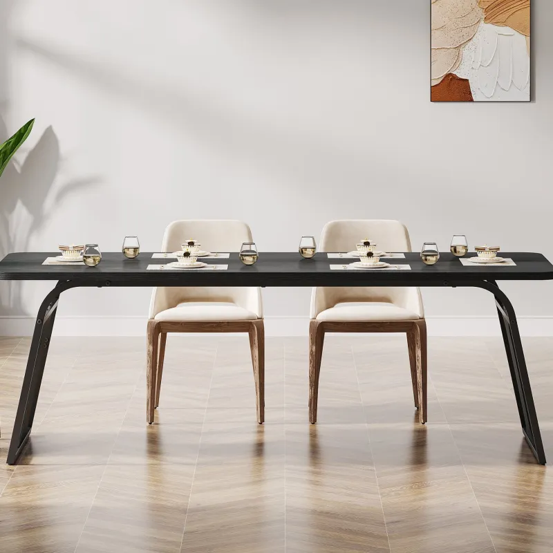 Tribesigns Dining Tables*63" Wood Dining Table, Rectangle Kitchen Table for 4 - 6