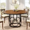 Tribesigns Dining Tables*47" Wood Dining Table, Round Kitchen Table for 4 - 6 People