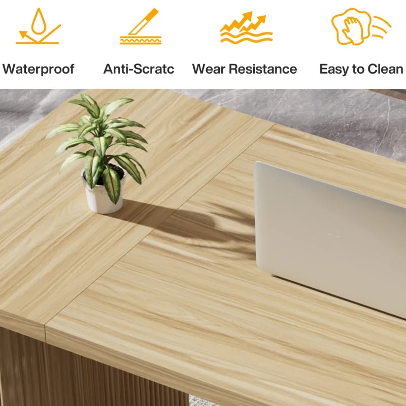 Tribesigns Desks*62.2" Wood Executive Desk Simple Rectangular Computer Desk Writing Table