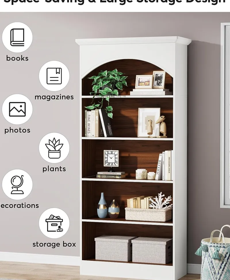 Tribesigns Bookcases & Bookshelves|Bookcases & Bookshelves*Bookcase, 70.9" Tall Bookshelf with 5-Tier Storage Shelves