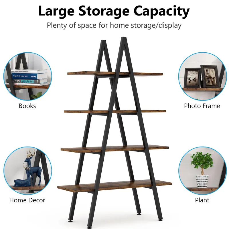 Tribesigns Bookcases & Bookshelves|Bookcases & Bookshelves*Bookshelf, A-Shaped Bookcase 4-Tier Ladder Display Shelves