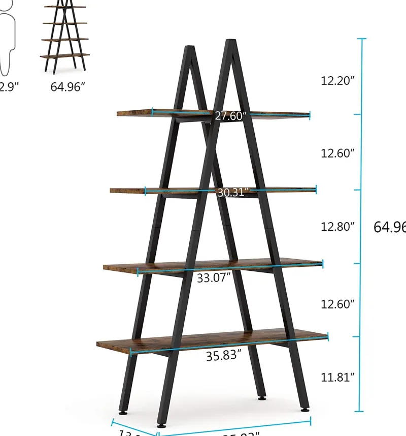 Tribesigns Bookcases & Bookshelves|Bookcases & Bookshelves*Bookshelf, A-Shaped Bookcase 4-Tier Ladder Display Shelves