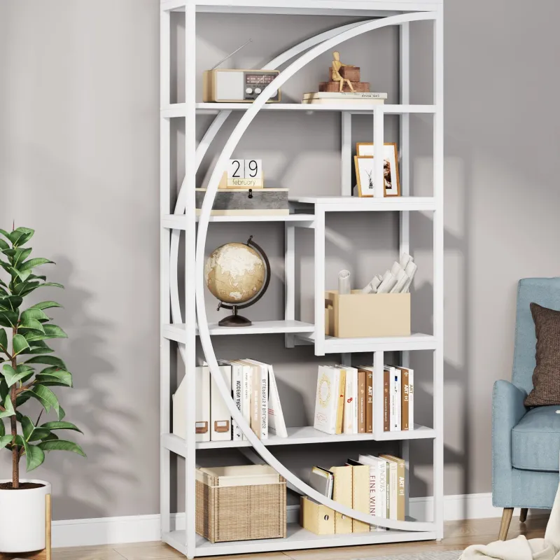 Tribesigns Bookcases & Bookshelves|Bookcases & Bookshelves*Bookshelf, Industrial Bookcase with 8 Open Storage Shelf