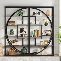Tribesigns Bookcases & Bookshelves|Bookcases & Bookshelves*Bookshelf, Industrial Bookcase with 8 Open Storage Shelf