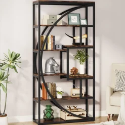 Tribesigns Bookcases & Bookshelves|Bookcases & Bookshelves*Bookshelf, Industrial Bookcase with 8 Open Storage Shelf