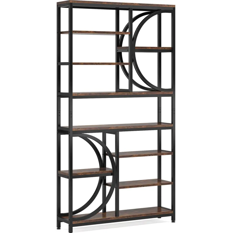 Tribesigns Bookcases & Bookshelves|Bookcases & Bookshelves*Bookshelf, Industrial 8-Tier Etagere Bookcases Open Display Shelves