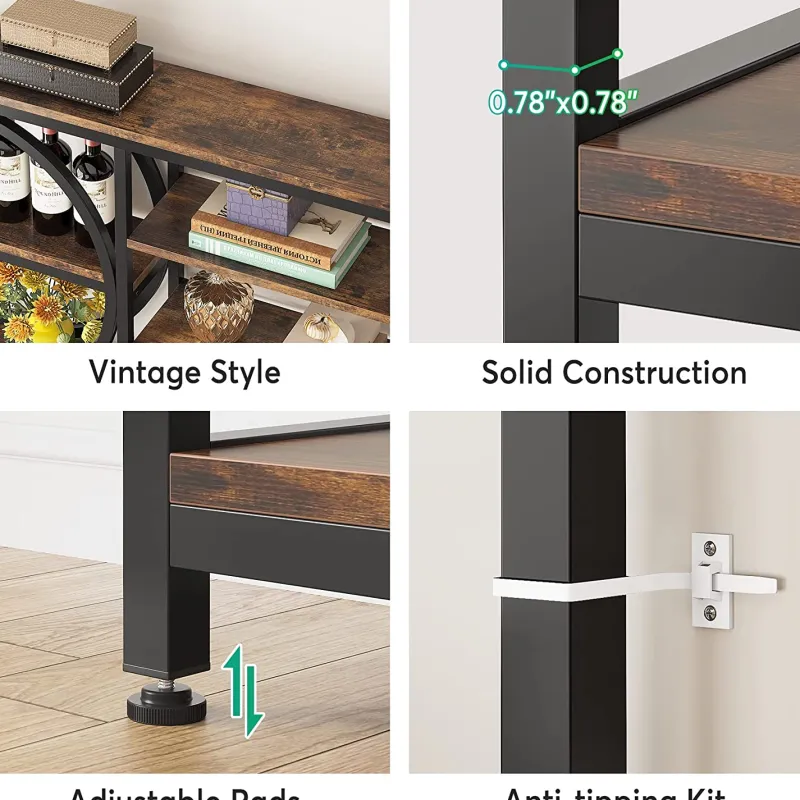 Tribesigns Bookcases & Bookshelves|Bookcases & Bookshelves*Bookshelf, Industrial 8-Tier Etagere Bookcases Open Display Shelves