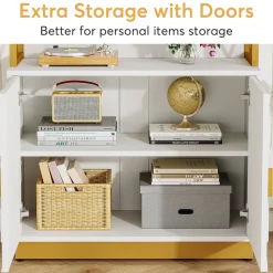Tribesigns Bookcases & Bookshelves|Bookcases & Bookshelves*Bookshelf with Doors, 70.9
