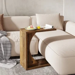 Tribesigns End & Side Tables*C - Shaped End Table, Sofa Side Table Couch Table