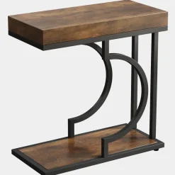Tribesigns End & Side Tables*C Table, Modern End Table Bedside Table with Metal Frame