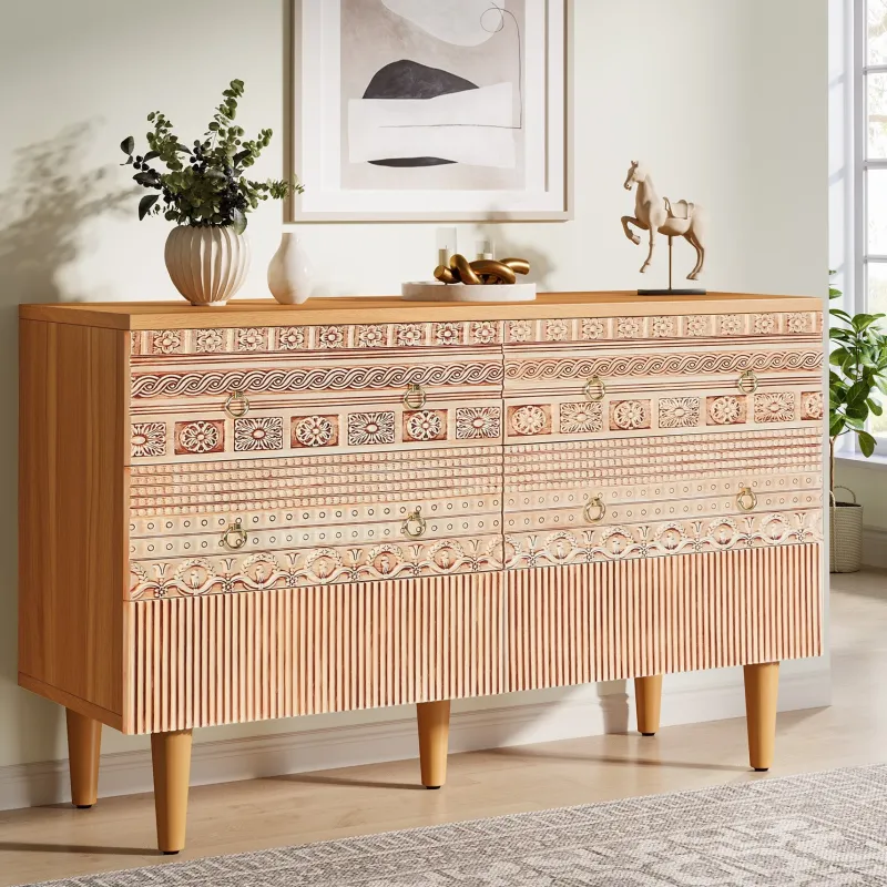 Tribesigns Chests Of Drawers*Chest of Drawers, Farmhouse Dresser Storage with 6 drawers