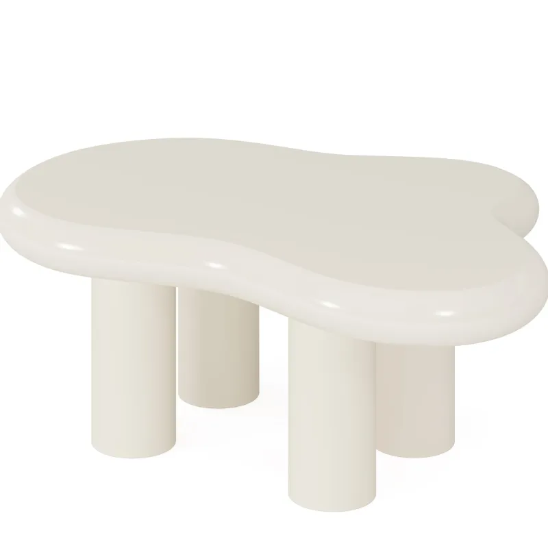 Tribesigns Coffee Tables*Cloud-Shaped Coffee Table, Modern Center Table with 4 Solid Legs