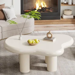 Tribesigns Coffee Tables*Cloud-Shaped Coffee Table, Modern Center Table with 4 Solid Legs
