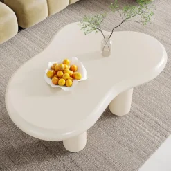 Tribesigns Coffee Tables*Cloud-Shaped Coffee Table, Modern Center Table with 4 Solid Legs