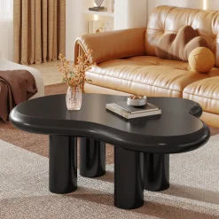 Tribesigns Coffee Tables*Cloud-Shaped Coffee Table, Modern Center Table with 4 Solid Legs