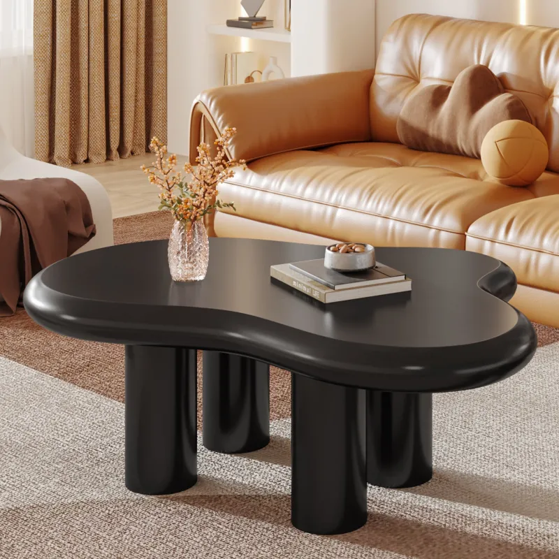 Tribesigns Coffee Tables*Cloud-Shaped Coffee Table, Modern Center Table with 4 Solid Legs