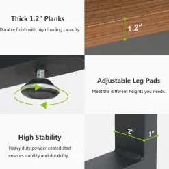Tribesigns Desks*Computer Desk, 55 inches Executive Desk for Home Office