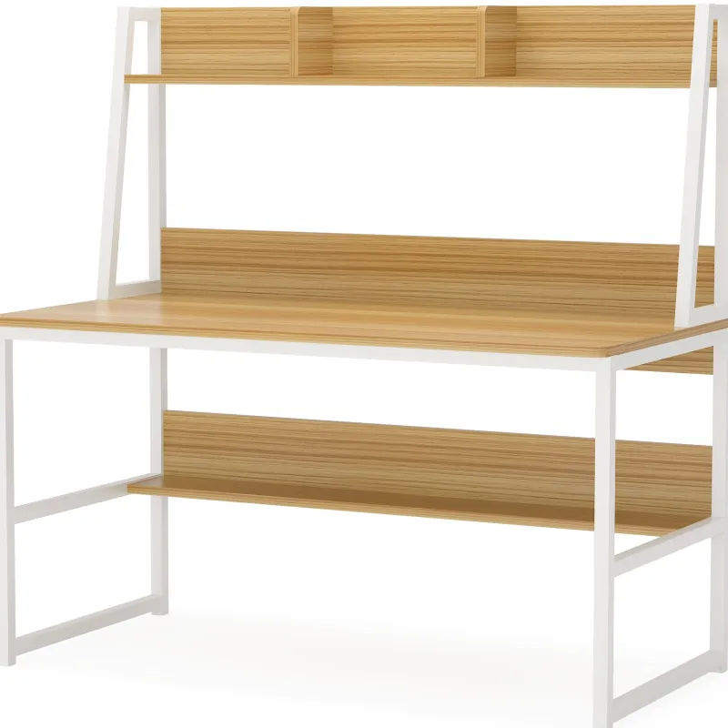 Tribesigns Desks*Computer Desk, Home Office Desk with Hutch and Storage Shelf