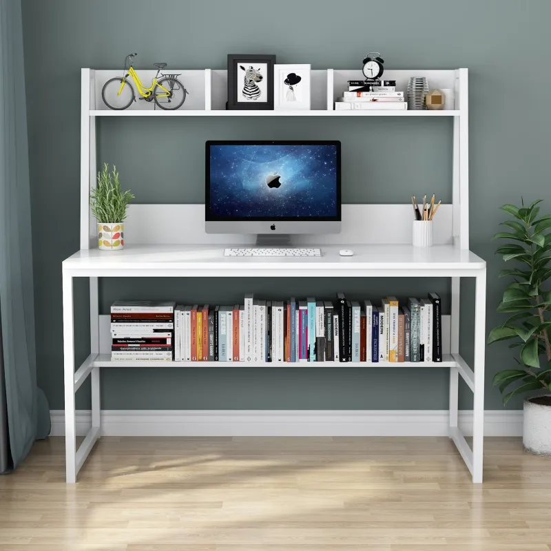 Tribesigns Desks*Computer Desk, Home Office Desk with Hutch and Storage Shelf