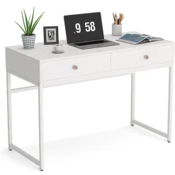 Tribesigns Desks*Computer Desk with 2 Drawers, Multifunctional Study Writing Desk