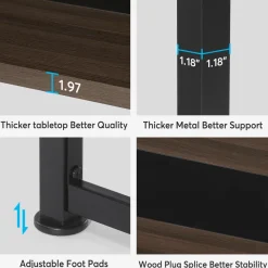 Tribesigns Desks*Conference Table, 6FT Rectangular Meeting Table Computer Desk